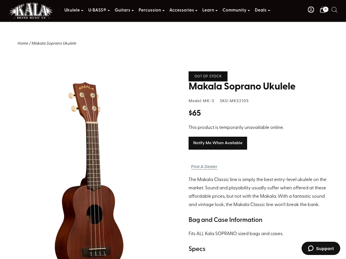 Kala MK-S Makala Soprano