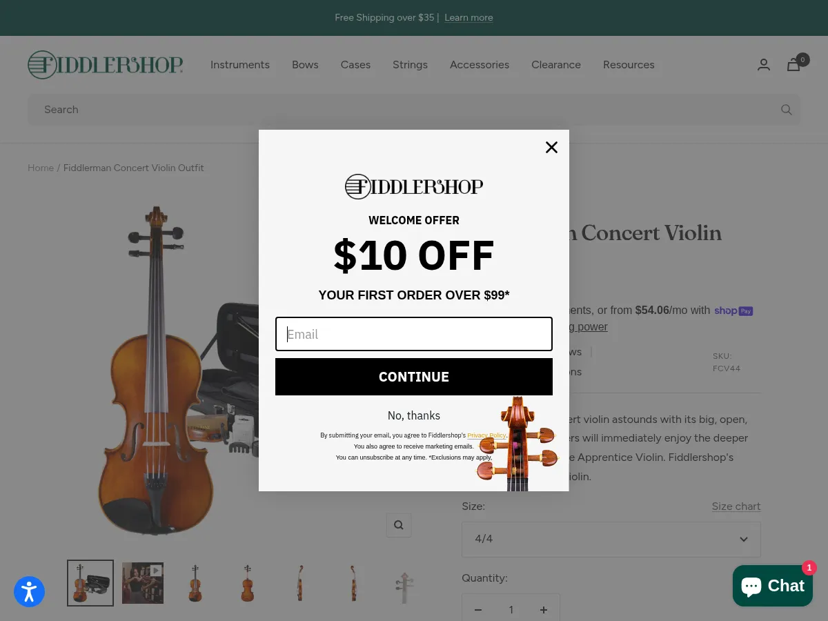 Fiddlerman Concert Violin