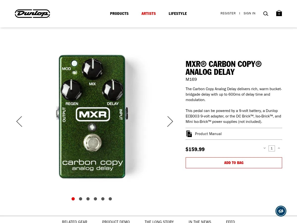 MXR Carbon Copy Analog Delay
