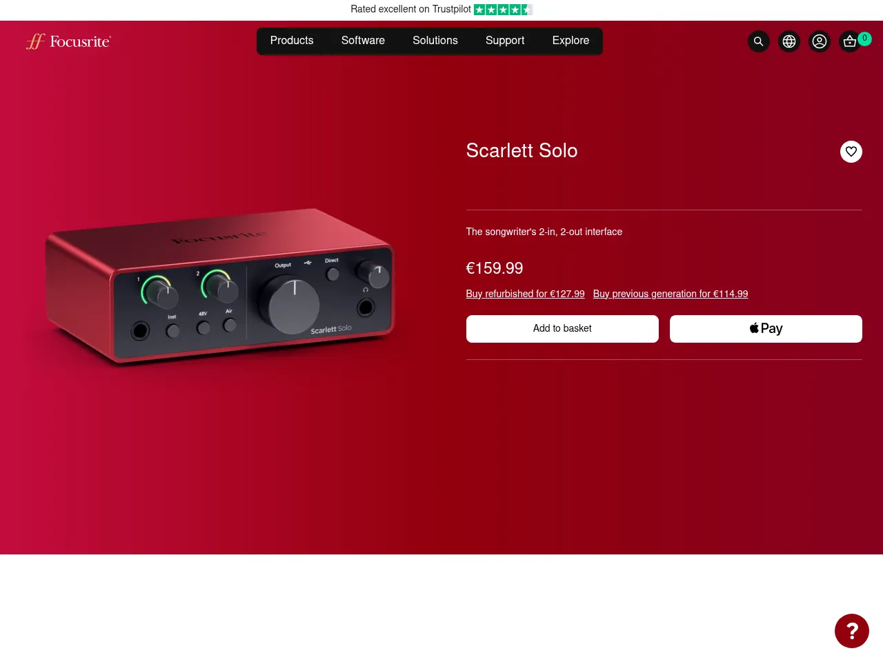 Focusrite Scarlett Solo 4th Gen