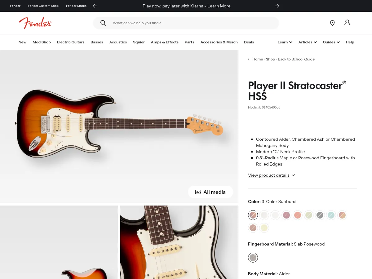 Fender Player Stratocaster HSS