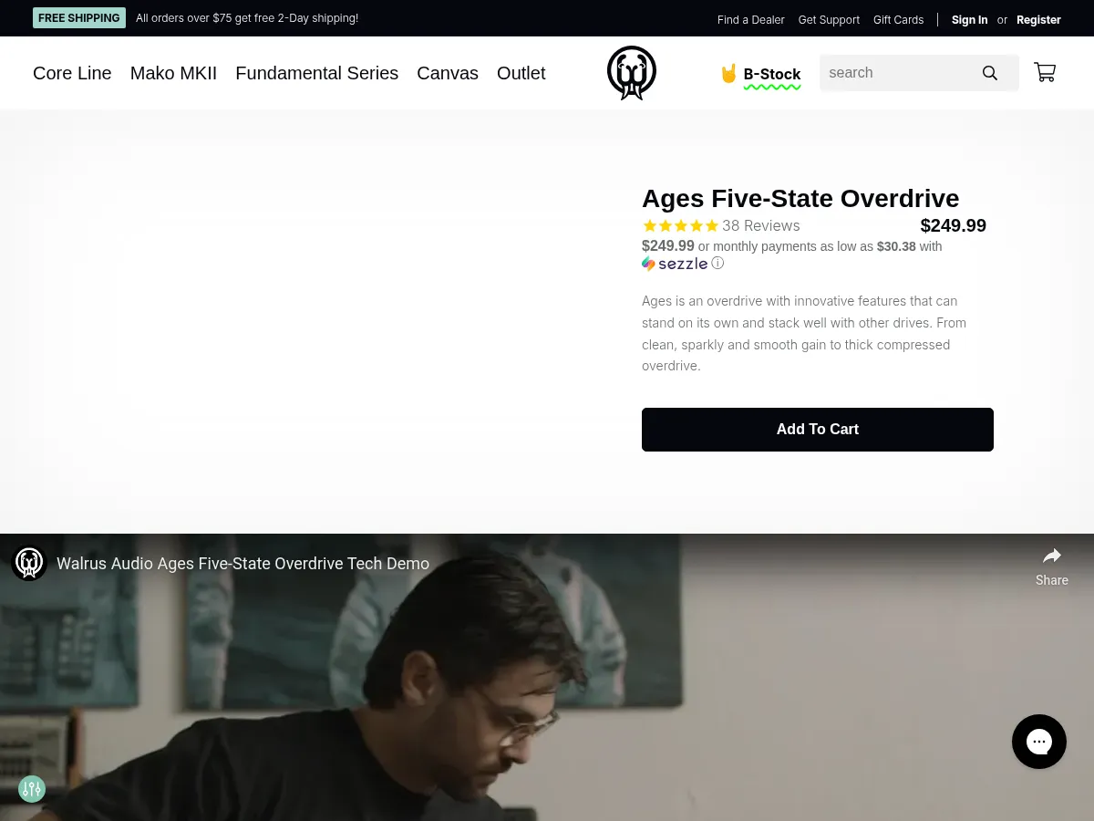 Walrus Audio Ages Five-State Overdrive