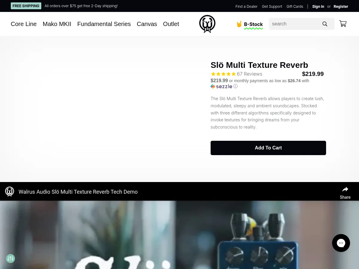 Walrus Audio Slo Multi Texture Reverb