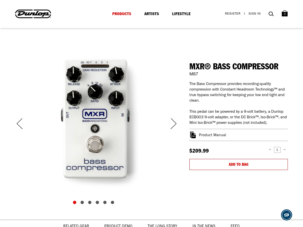 MXR M87 Bass Compressor