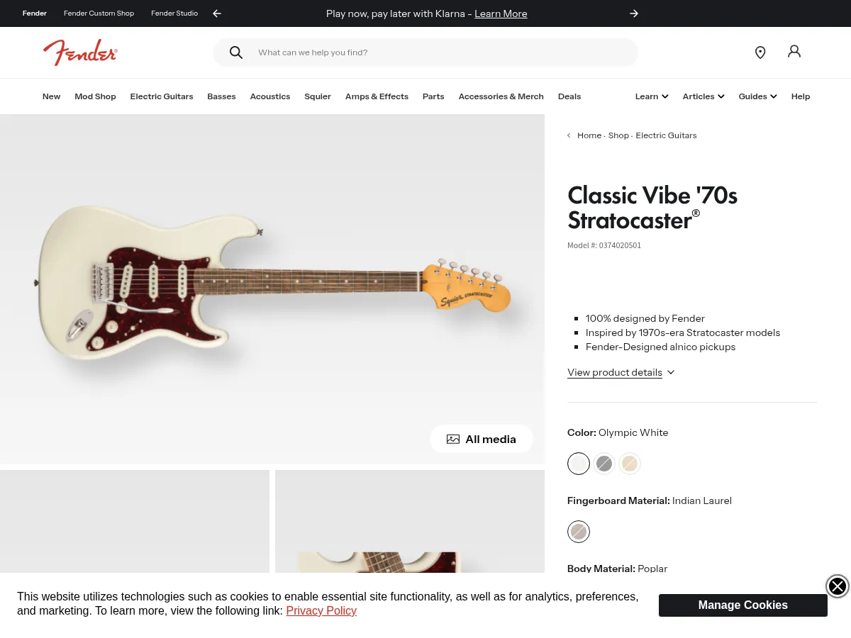 Squier Classic Vibe '70s Stratocaster