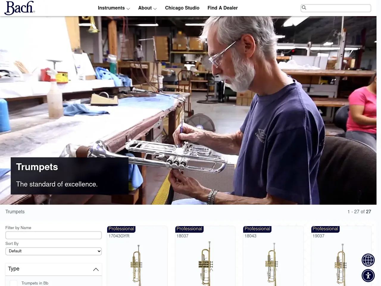 Bach TR300H2 Student Bb Trumpet