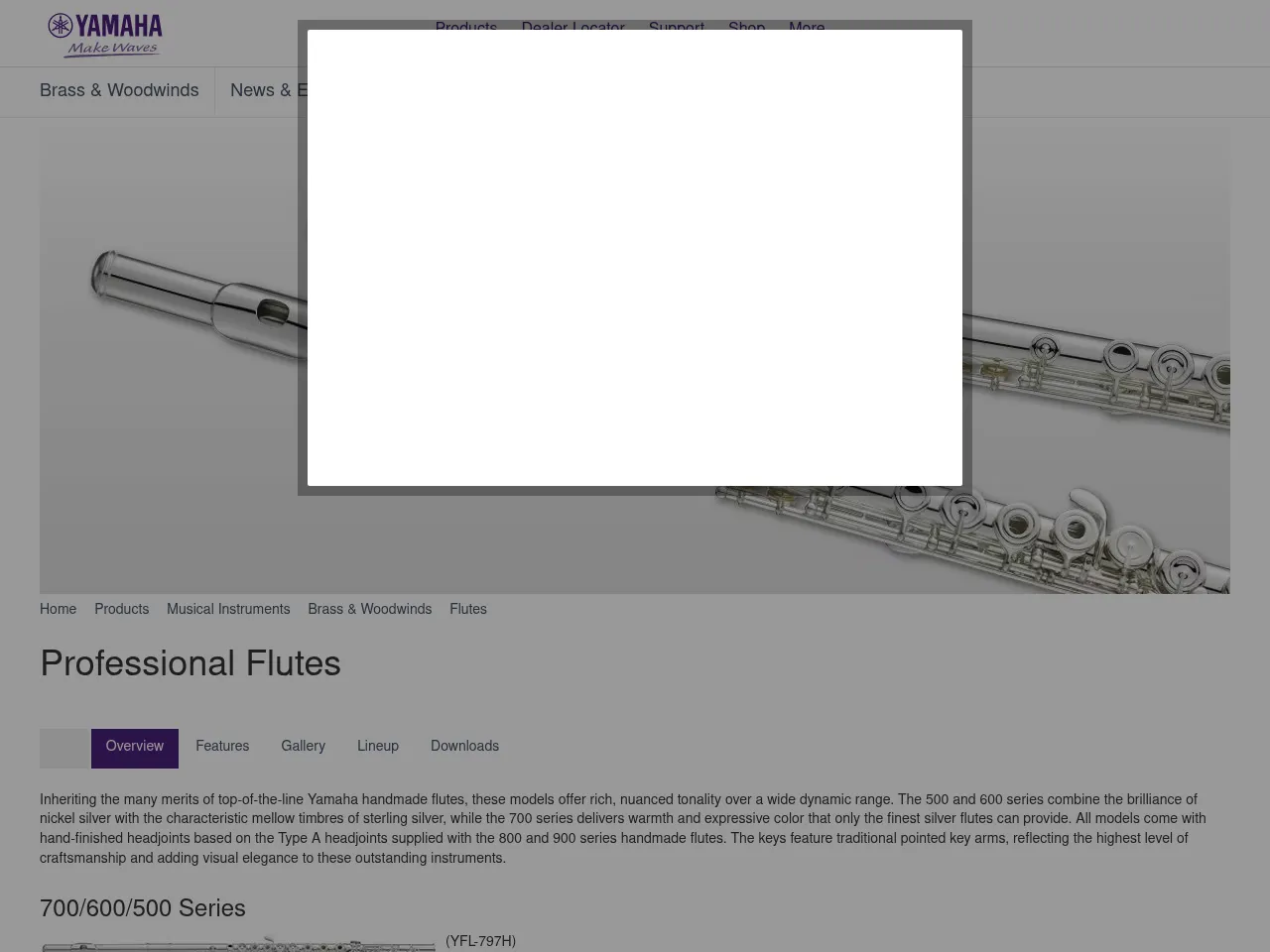 Yamaha YFL-577H Professional Concert Flute