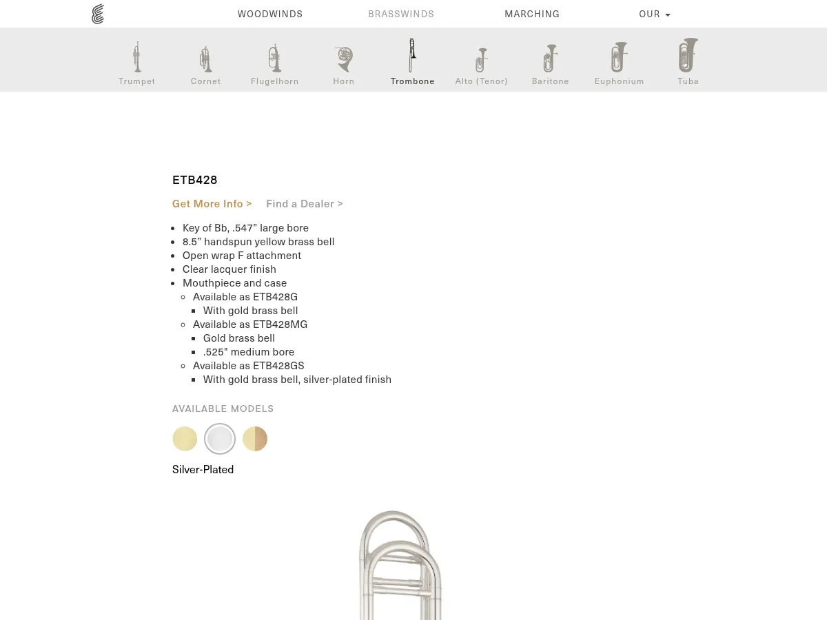 Eastman ETB428 Student Bb Tenor Trombone