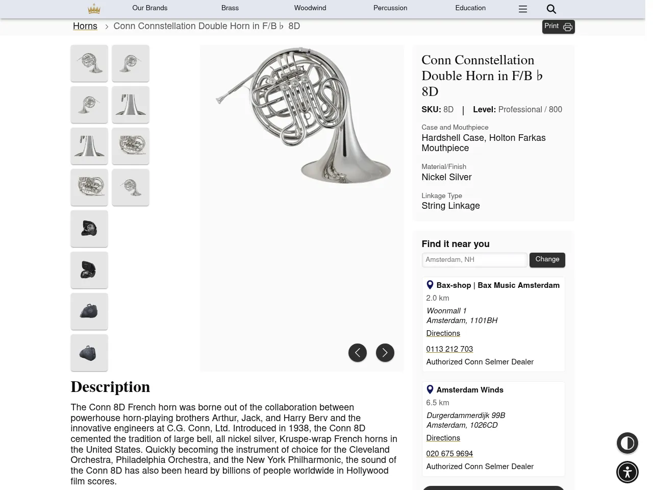 Conn 8D CONNstellation Professional Double French Horn