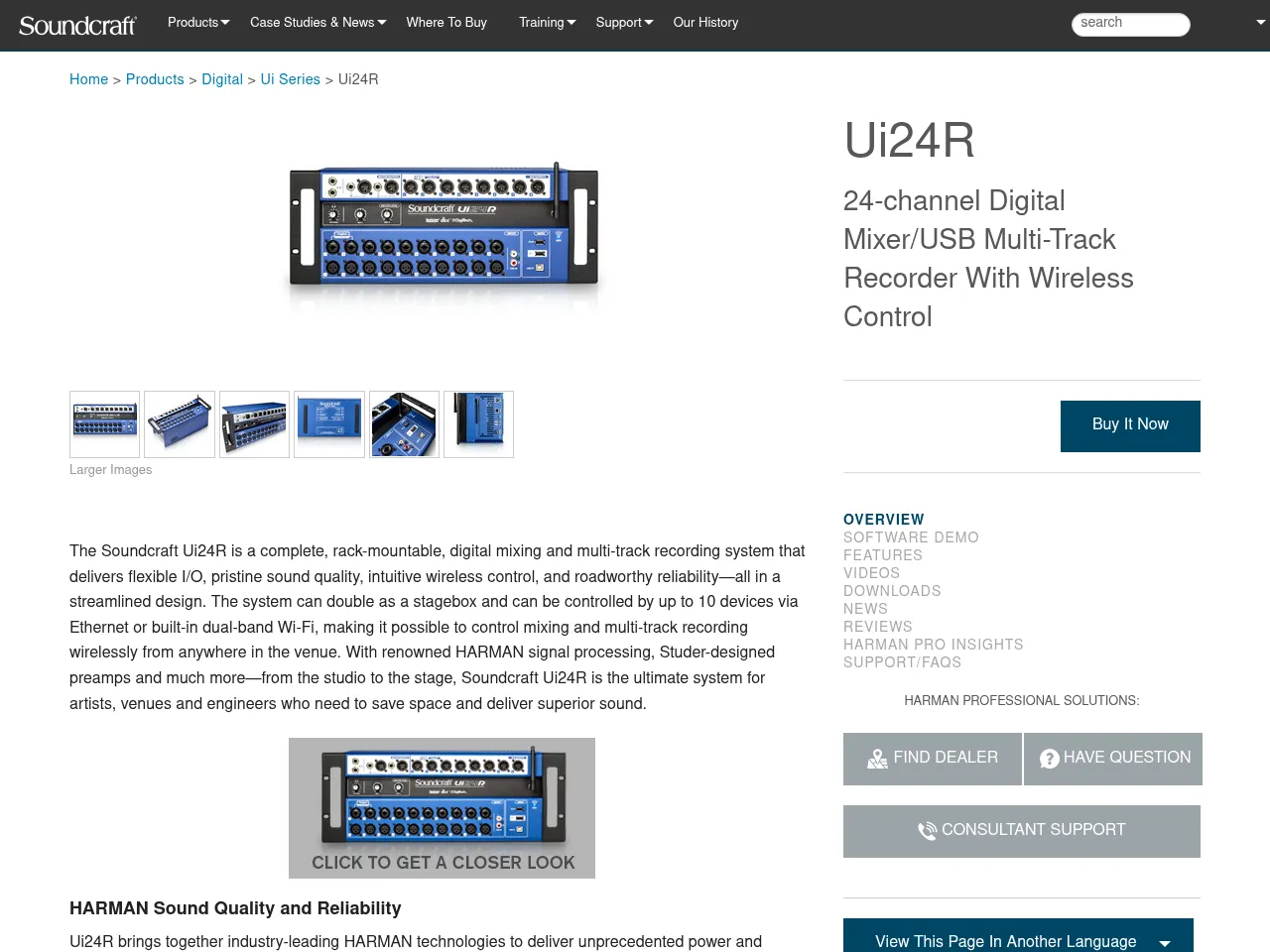 Soundcraft Ui24R Digital Mixer