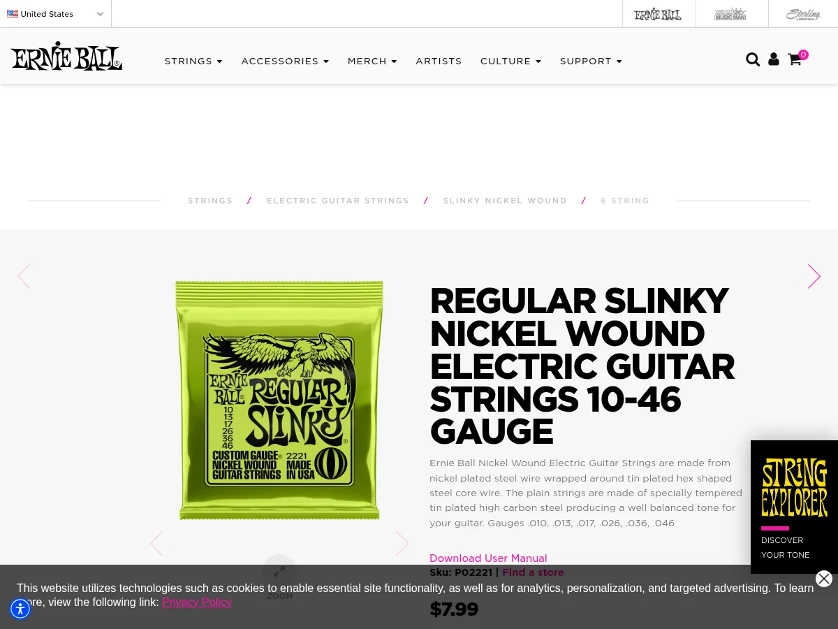 Ernie Ball Regular Slinky .010-.046