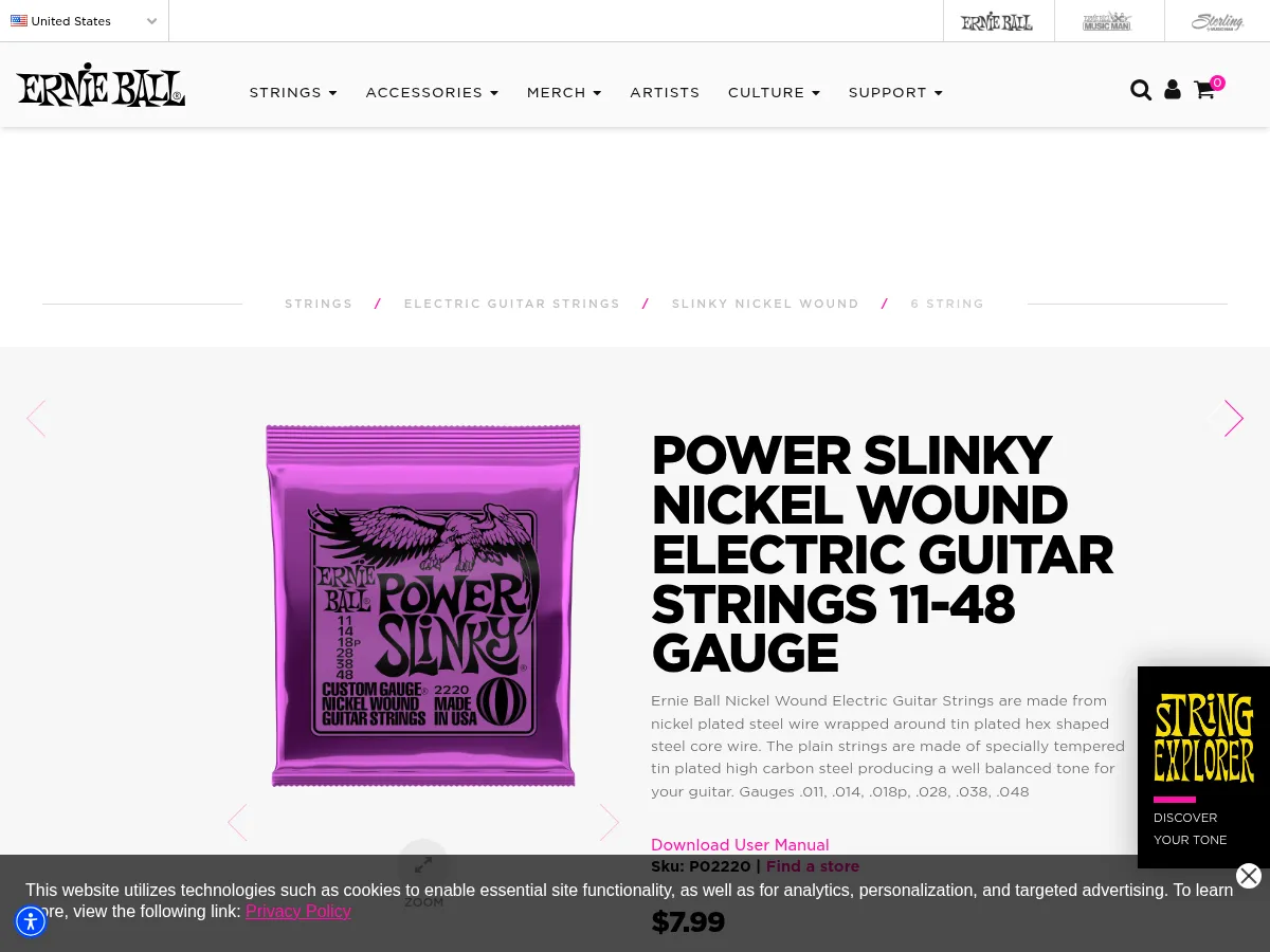 Ernie Ball Power Slinky .011-.048