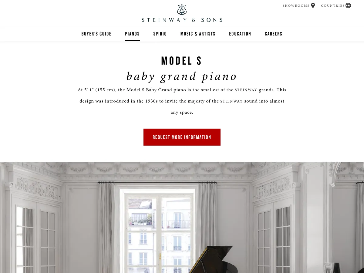 Steinway Model S Baby Grand Piano