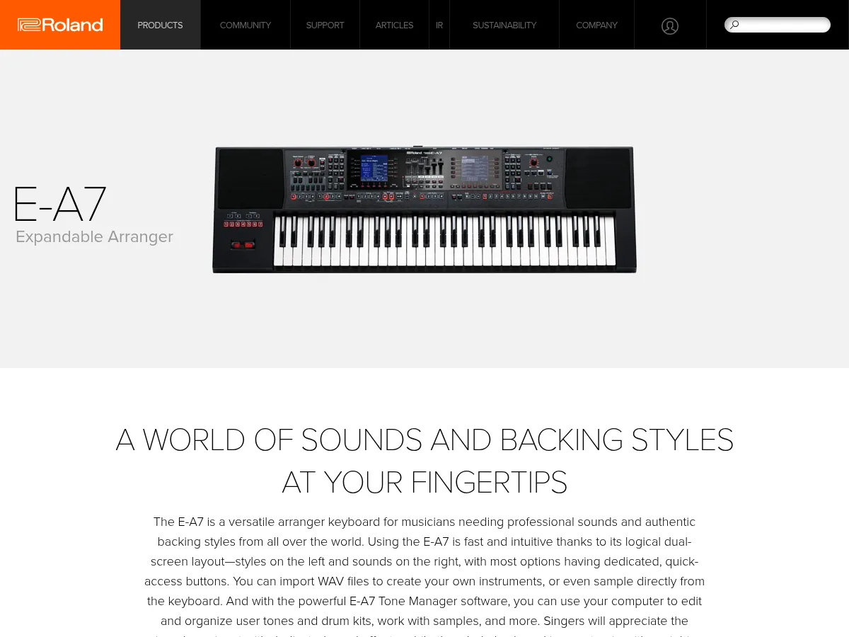 Roland E-A7 Arranger Keyboard