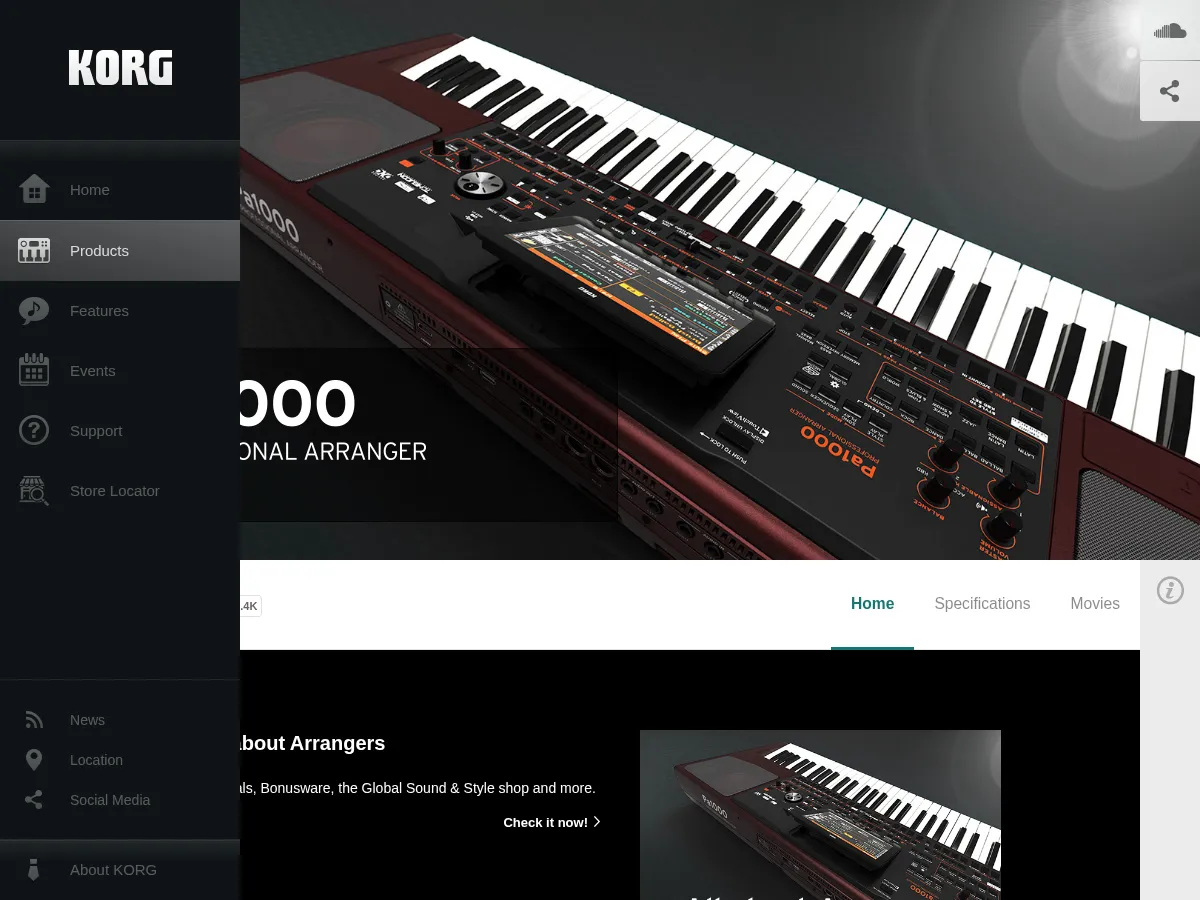 Korg Pa1000 Arranger Keyboard