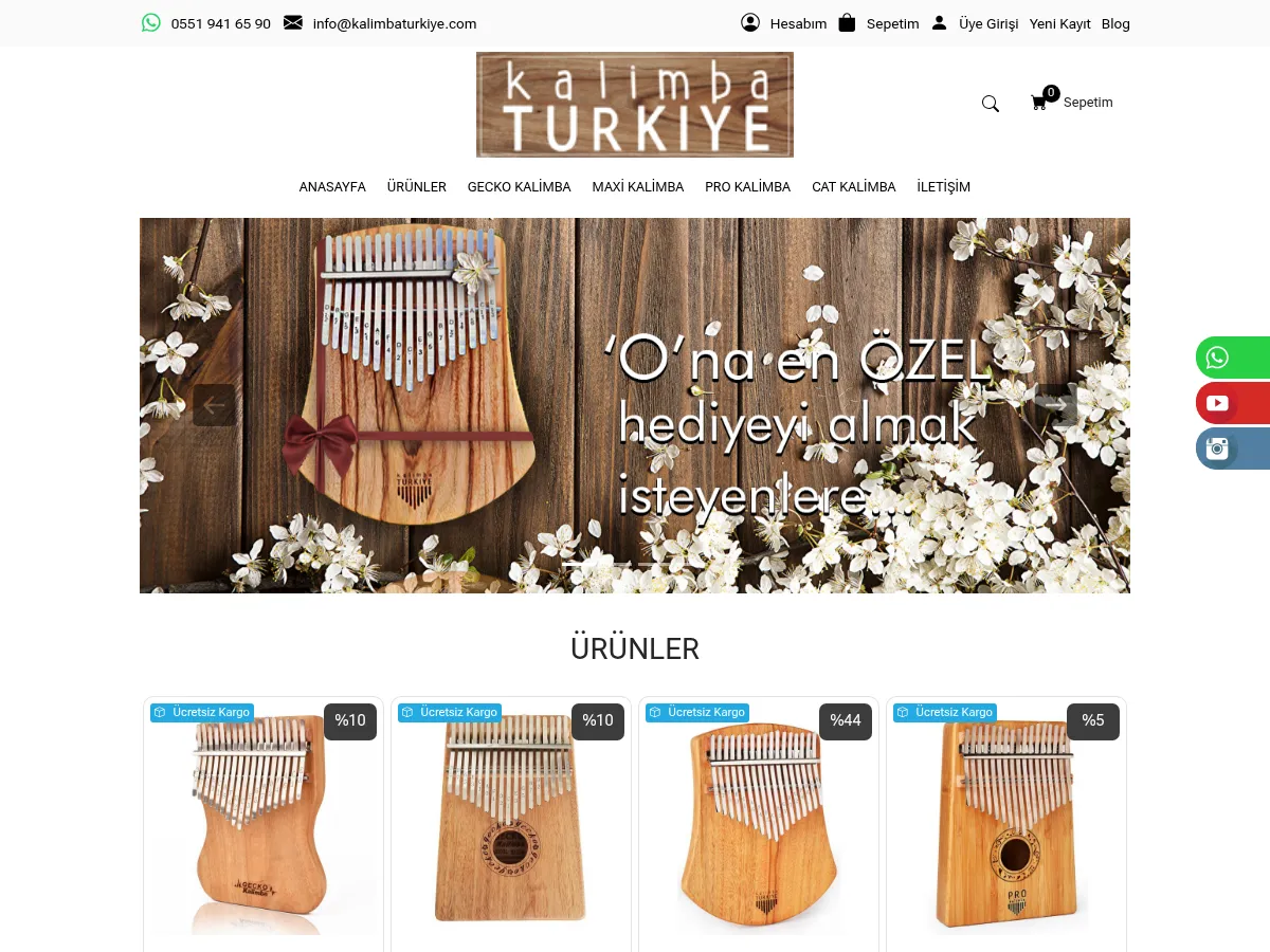 GECKO Kalimba K17M 17-Key Mahogany