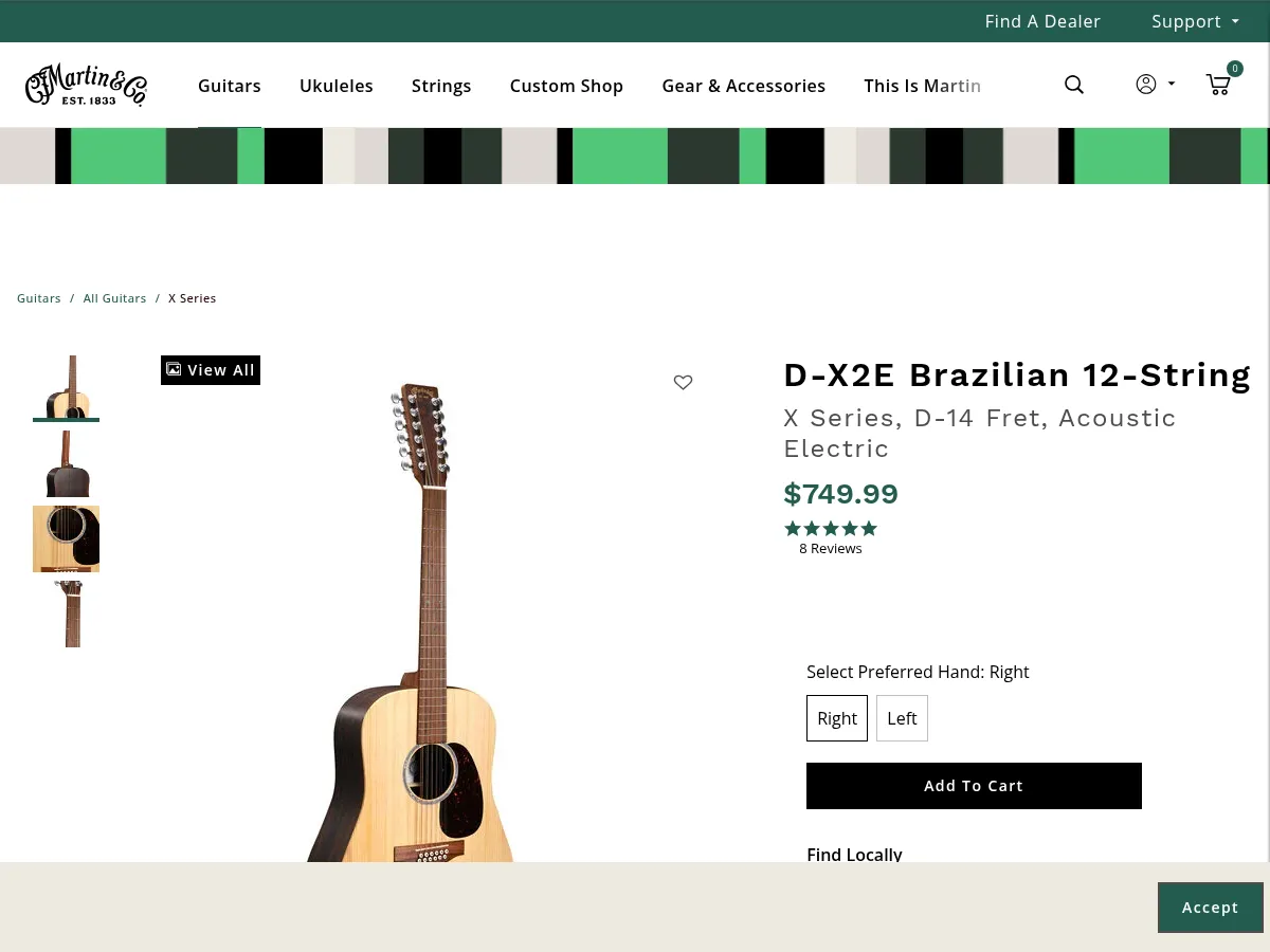 Martin D-X2E 12-String