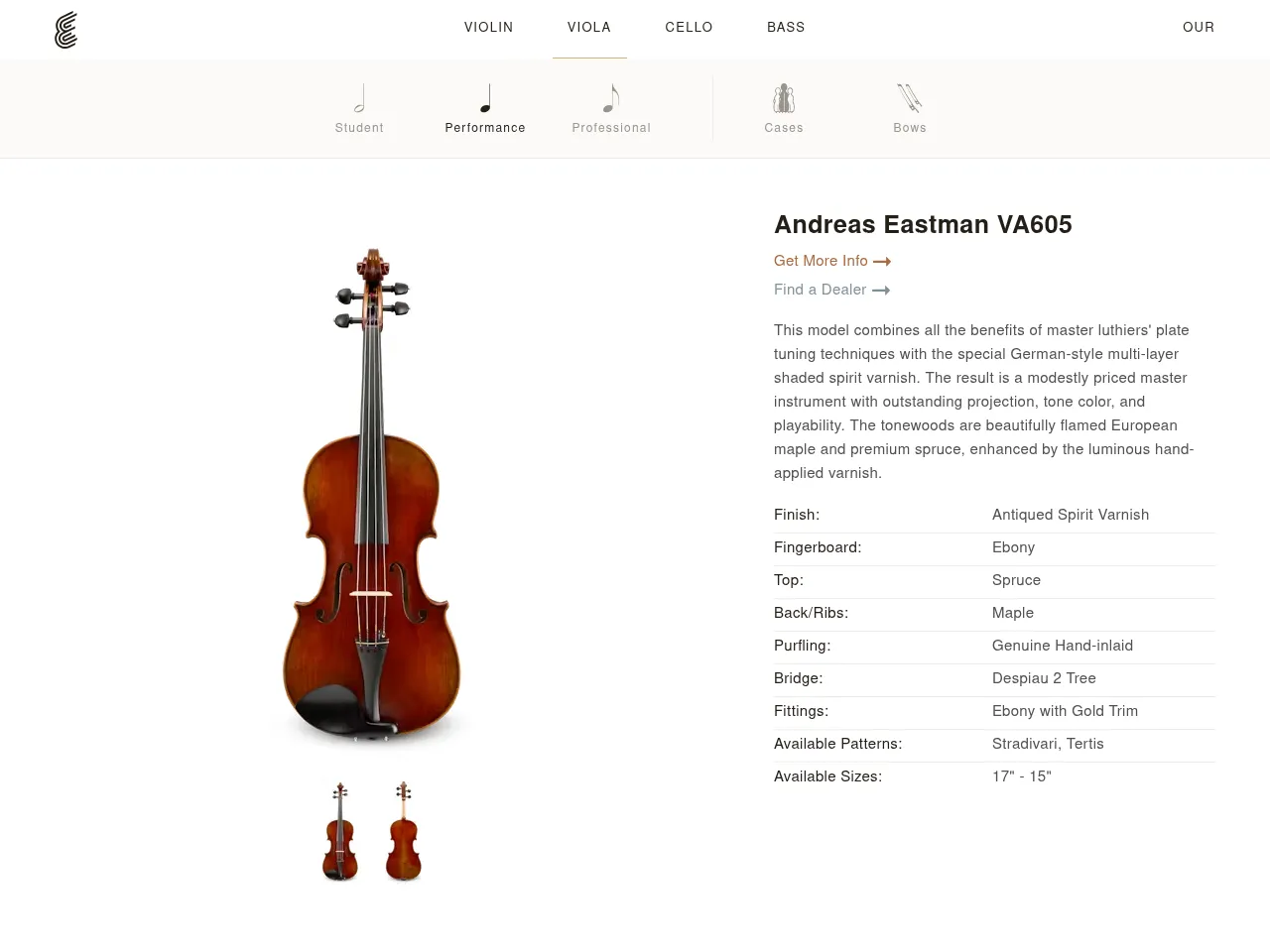 Eastman VA605 Viola