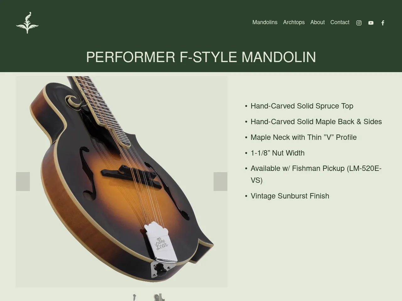 The Loar LM-520 F-Style Mandolin