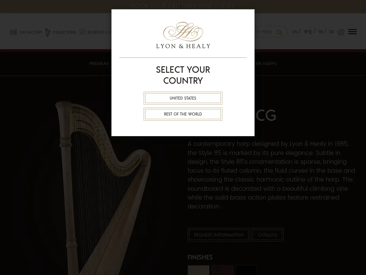 Lyon & Healy Style 85 Concert Grand Pedal Harp