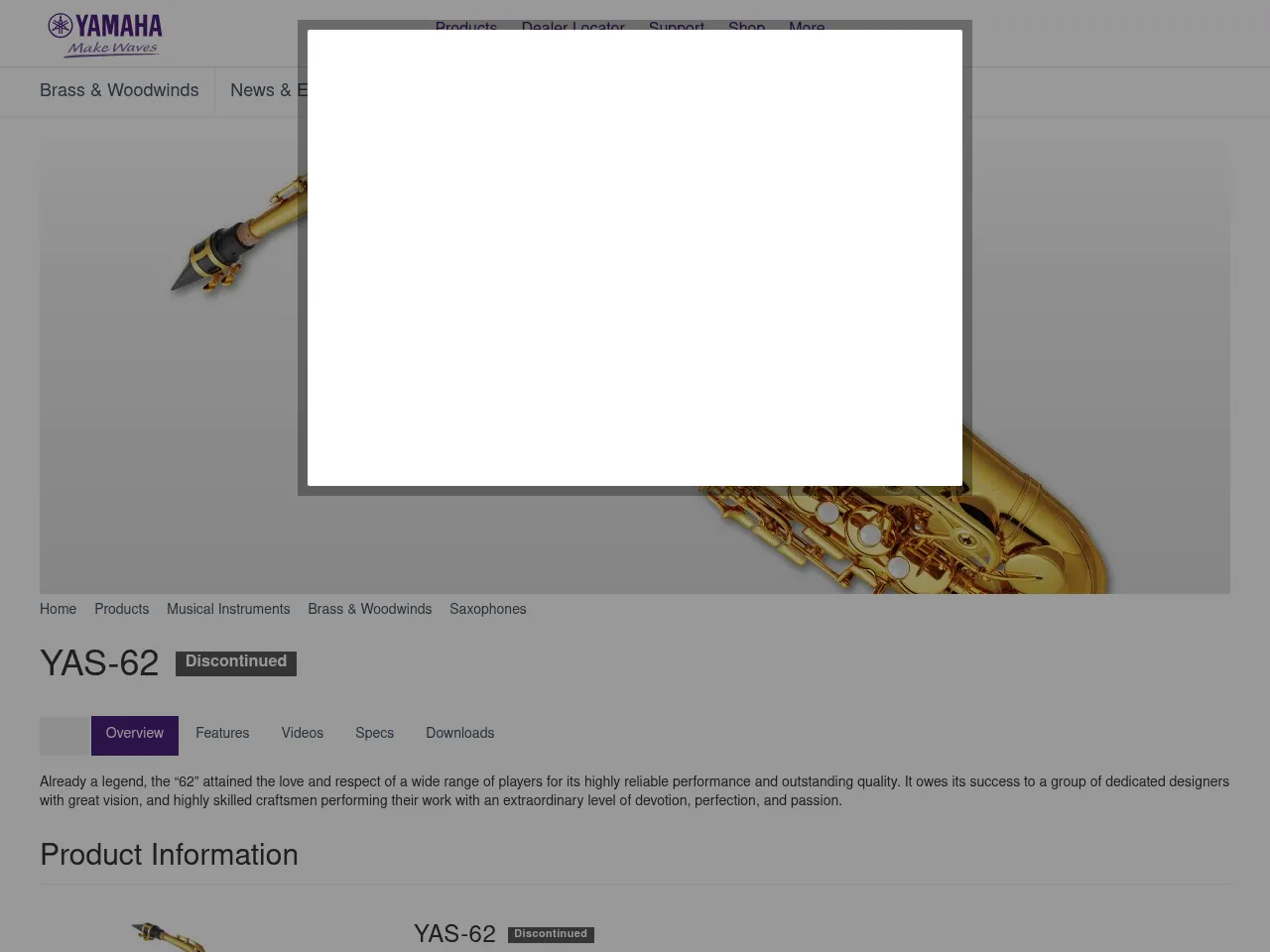 Yamaha YAS-62III Professional Eb Alto Saxophone