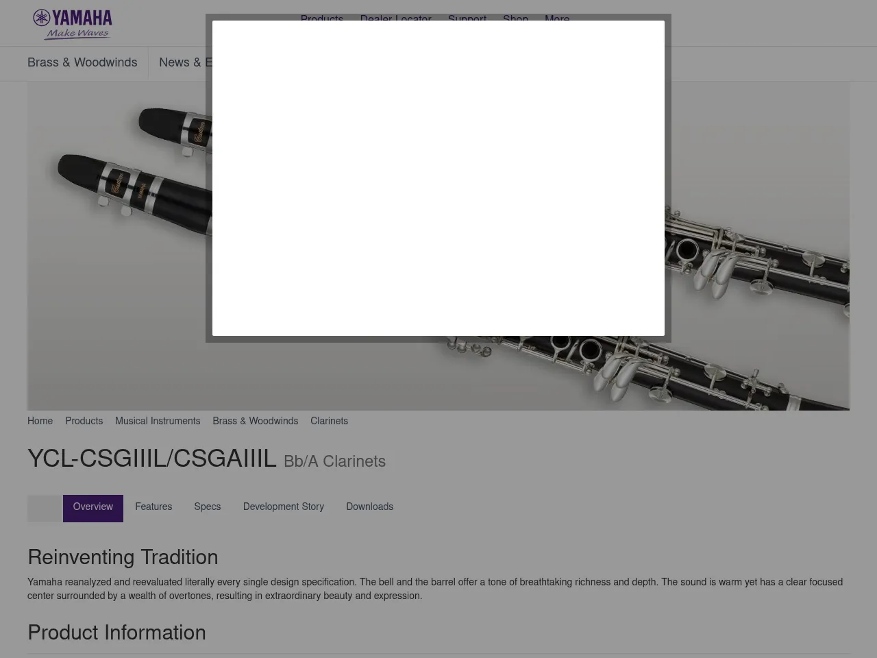 Yamaha YCL-CSGIII Custom Series Professional Bb Clarinet