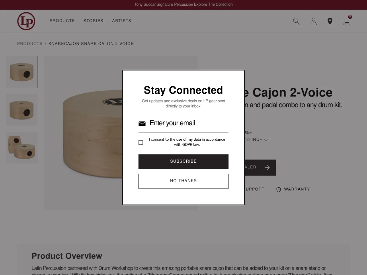 LP Americana Wire Cajon Snare-Off