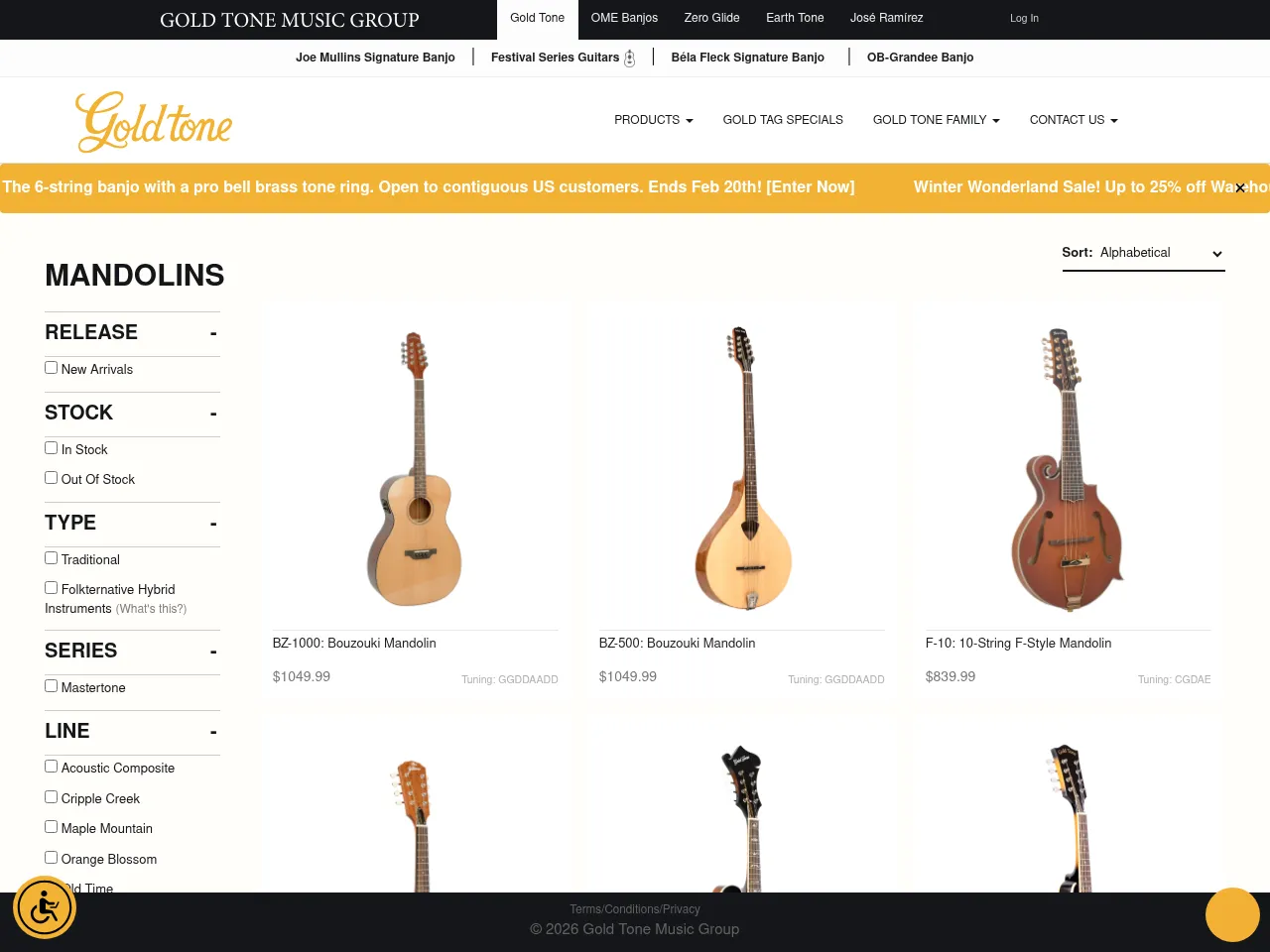 Gold Tone GM-110+ A-Style Mandolin